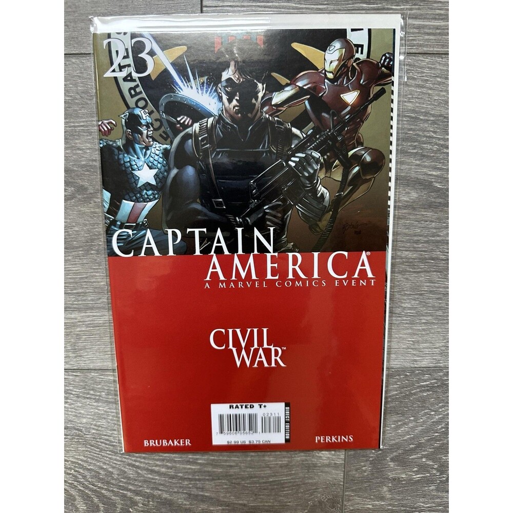 Marvel Captain America #23 Single Issue Comic Civil War Brubaker Color